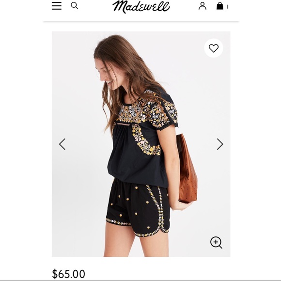 Madewell Embroidered Springtime Pull-On Shorts XS - Picture 4 of 10